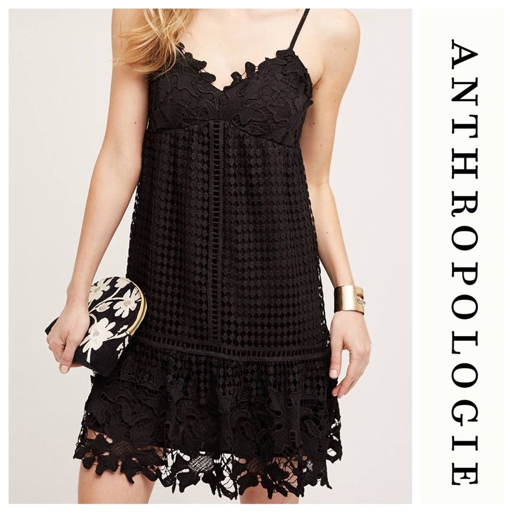 Like New! Anthro HD in Paris Textured Dress, Black, XS